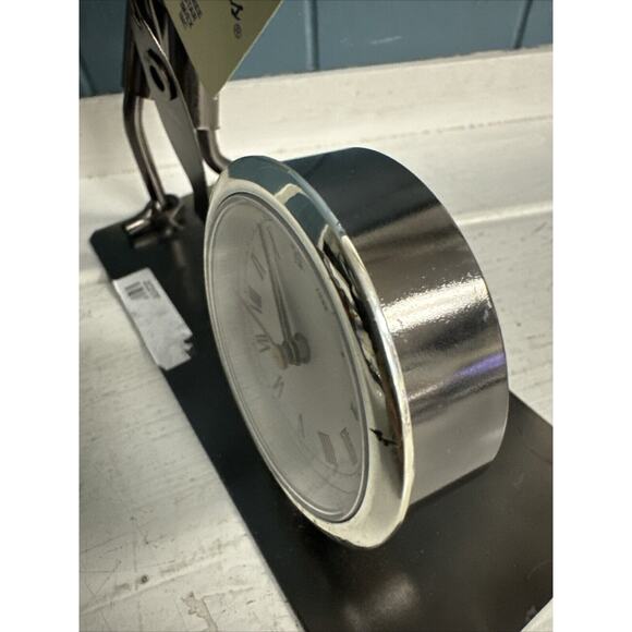 Fisherman With Fishing Pole Fish 7” Metal Display "Wine Bodies" Desk Clock - Picture 5 of 6